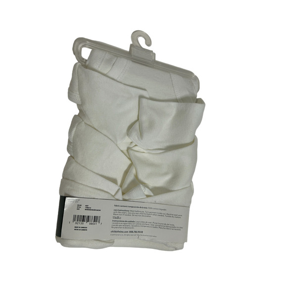 CARTER'S Child Of Mine Long Sleeve White Bodysuits 3 Pack NEWBORN New Unisex - Picture 2 of 6